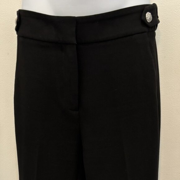 Veronica Beard black slim leg Renzo pants w/silver buttons sz 4 - Picture 5 of 10